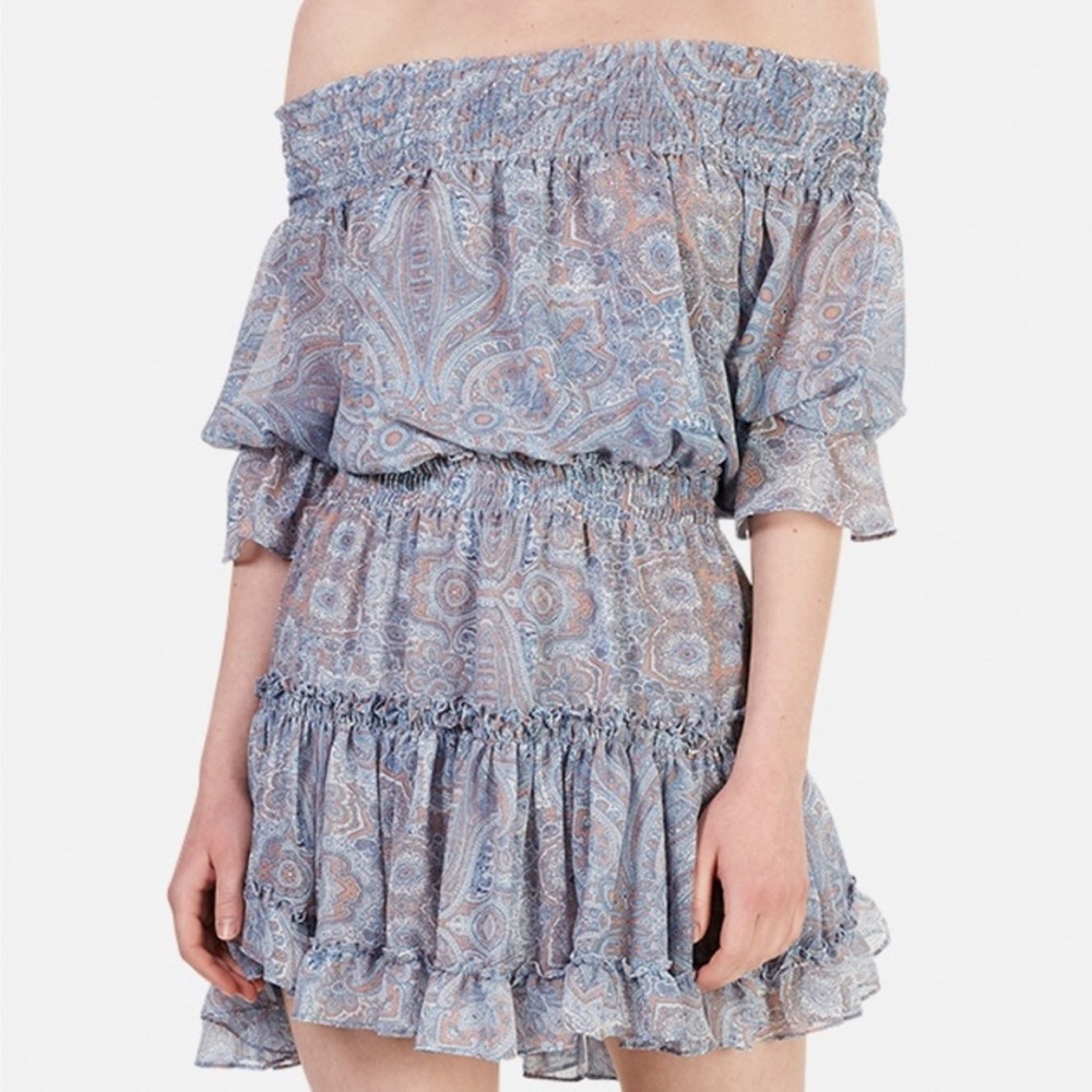 Misa Los Angeles Darla Dress Washed Tile Pattern